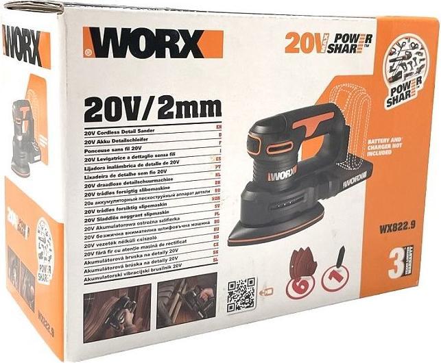 Productafbeelding Worx Driehoekige slijpmachine 20V WX822.9 (Multischuurmachine)