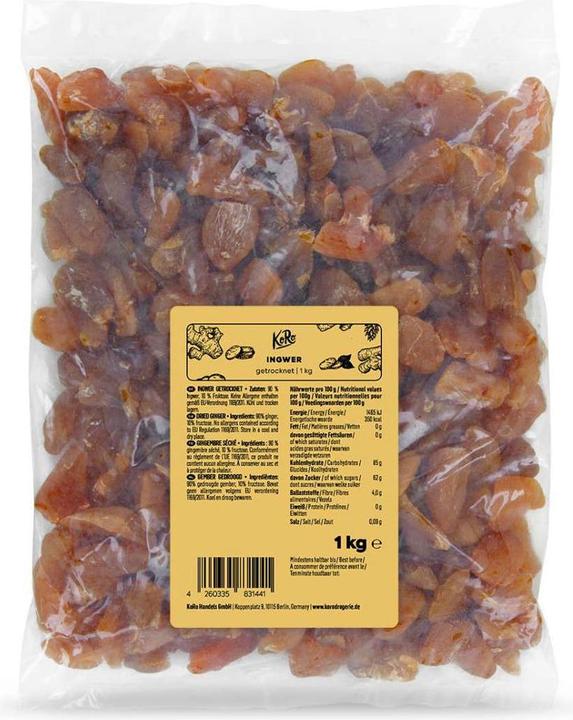Image du produit KoRo Morceaux de gingembre séchés, sucrés & non sulfurés (1000 g)