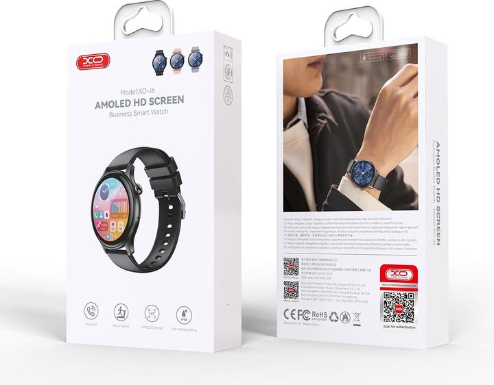 Actual product image xO smartwatch J6 Amoled rose gold