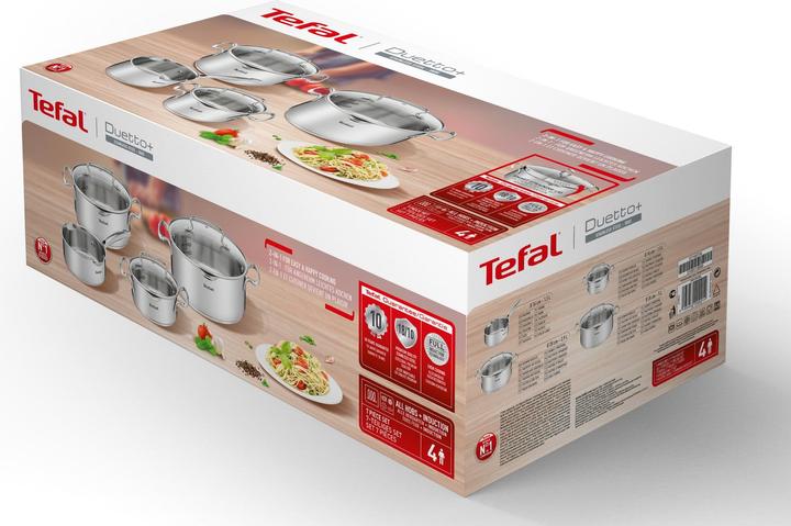 Immagine prodotto Tefal Duetto+ (24 cm, Pentola, Acciaio inossidabile)