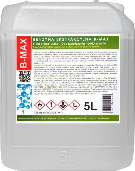 Produktbild Gsg24 Geruchloses Extraktionsbenzin B-MAX 5L