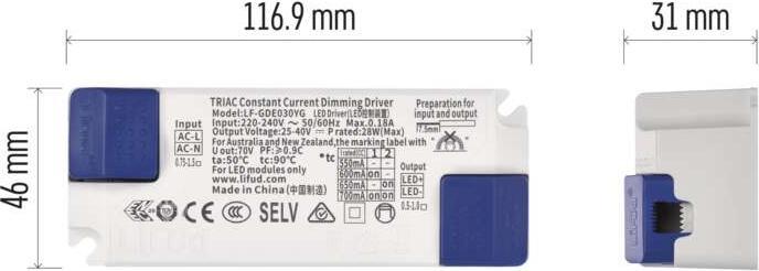 Image du produit Emos Pilote Triac dimmable pour luminaire LED 700mA 28W