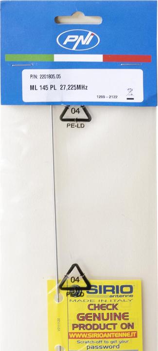 Image du produit PNI Antenne CB de Sirio ML145 avec filetage PL, longueur 145 cm, 27 - 28,5 MHz, 900 W, sans câble