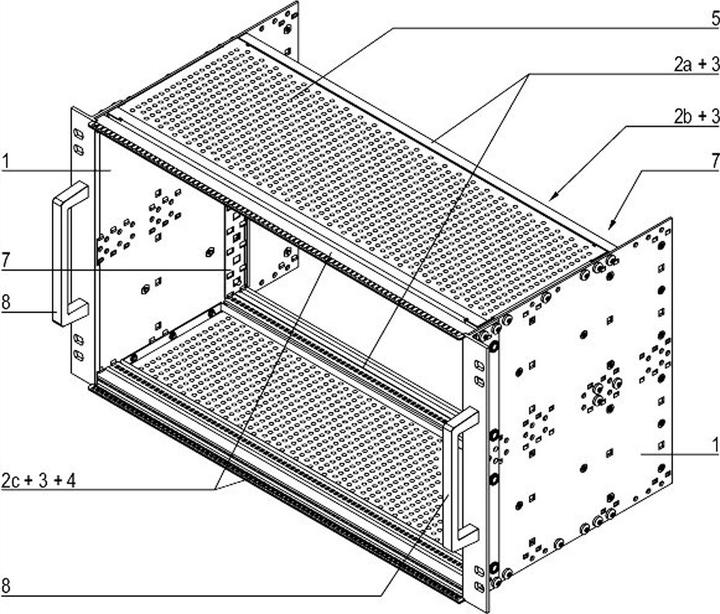 Produktbild Schroff Bausatz, EN 50155, geschirmt, für CompactPCI Anwendungen - BGTR PRO IEEE (84 HE, 19 Zoll Rack)