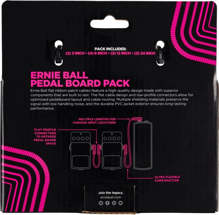 Immagine prodotto Ernie Ball Cavi patch a nastro piatto Ball 6224 Confezione pedaliera (varie lunghezze) (0.69 m)