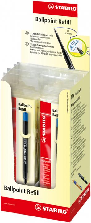 Image du produit STABILO Ballpoint Refill Stylo à bille Mine grande capacité (Recharger, Bleu, 0.50 mm)