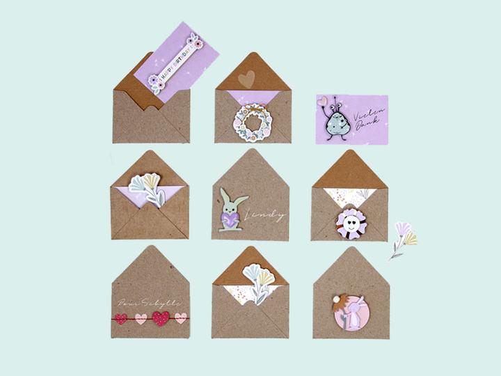 Produktbild Artoz Couverts Kuvert klein Kraftpapier assortiert 6 Stk. (65 x 45 cm, 6 x)
