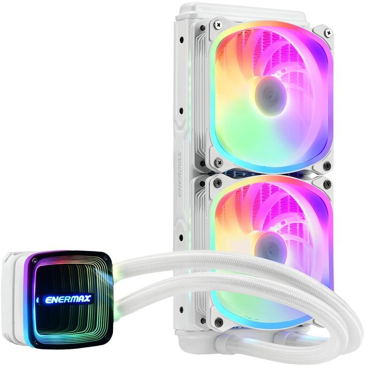 Immagine prodotto Enermax AQUAFUSION ADV ARGB Snow White 240 AIO CPU Water Cooling Intel LGA1700 AM5 Ready, 250W+ TDP