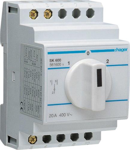 Image du produit Hager Hag Sk600 Commutateur Avec Position Zéro