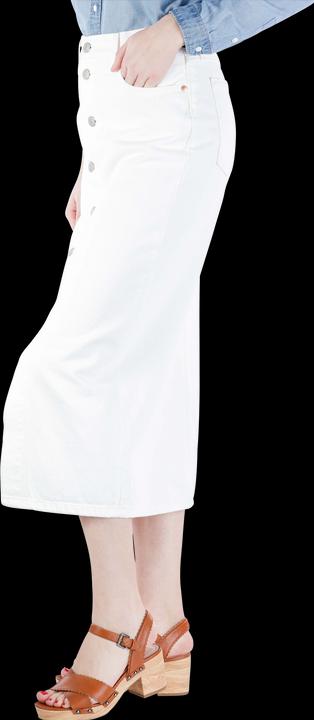 Actual product image Levis Button Front Midi Skirt white cell (W28)