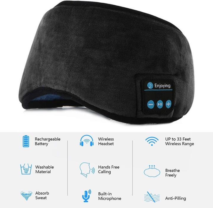Actual product image Cbx Bluetooth sleep mask with headphones (No noise cancelling, 8 h, Wireless)