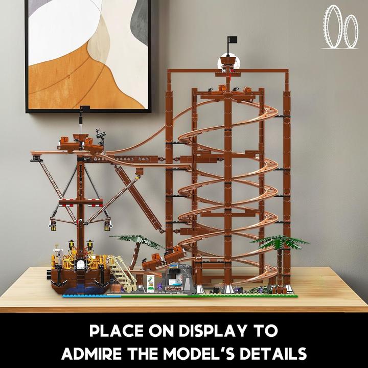 Actual product image Mould King Double Helix Roller Coaster - Pirate Ship