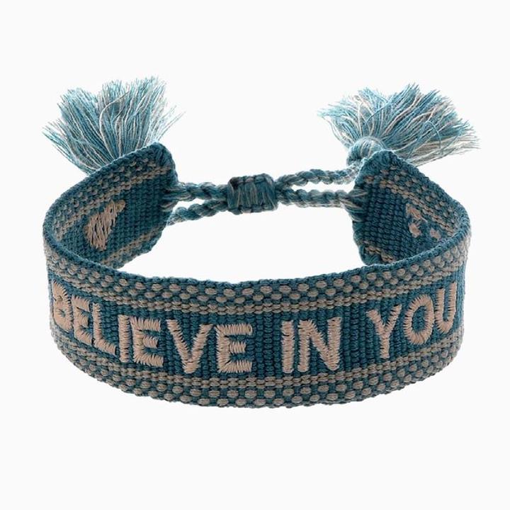 Engelsrufer Good Vibes ERB-GOODVIBES-BIY Armband (25 cm, 10% Baumwolle, 90% Polyester recycelt)