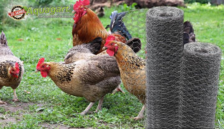 Produktbild Aquagart 20m Sechseckgeflecht Kaninchendraht Hasengitter Hasendraht 50cm 25mm x 25mm
