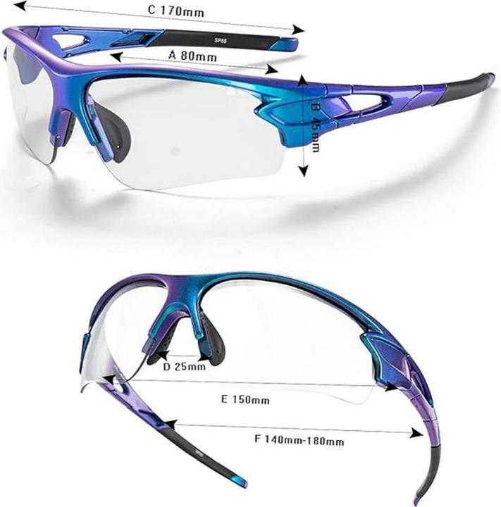 Actual product image Rockbros 10069 photochromic UV400 cycling glasses - blue (Blue)
