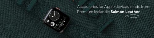 Immagine prodotto Njord Cinturino Jord Per (44 mm, 45 mm, Pelle Vegan, Pelle di salmone, Chiusura in acciaio inox)