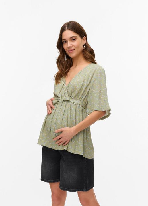 Actual product image Mamalicious Normal geschnitten V-Ausschnitt Weite Ärmel Top Bluse (XXL)