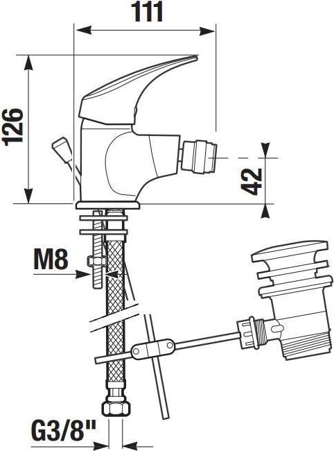 Actual product image Jika MIXER BIDET TALAS H3411N10041111