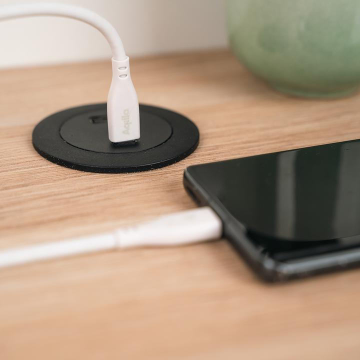 Produktbild Aqiila Cablebird CS12 - USB-C to USB-C Silicon cable, 60W (2m) - White (2 m, USB 2.0, 60 W)