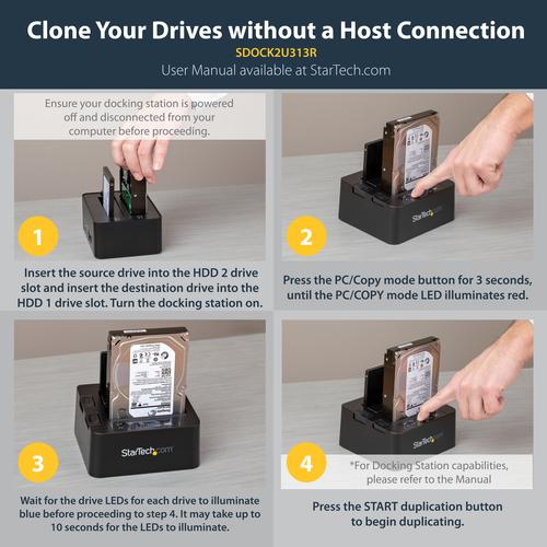 Actual product image StarTech Usb 3.1 Hdd Duplicator Dock