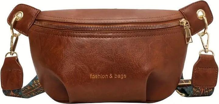 Only-Bags.Store Einfarbige Vintage-Brusttasche, Retro-Umhängetasche, lässige Damen-Hüfttasche und Gürteltasche