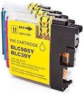 Image du produit Inkadoo Cartouches d'encre compatibles avec le kit économique Brother LC985 (noir, cyan, magenta, jaune) (M, C, Y, CF)