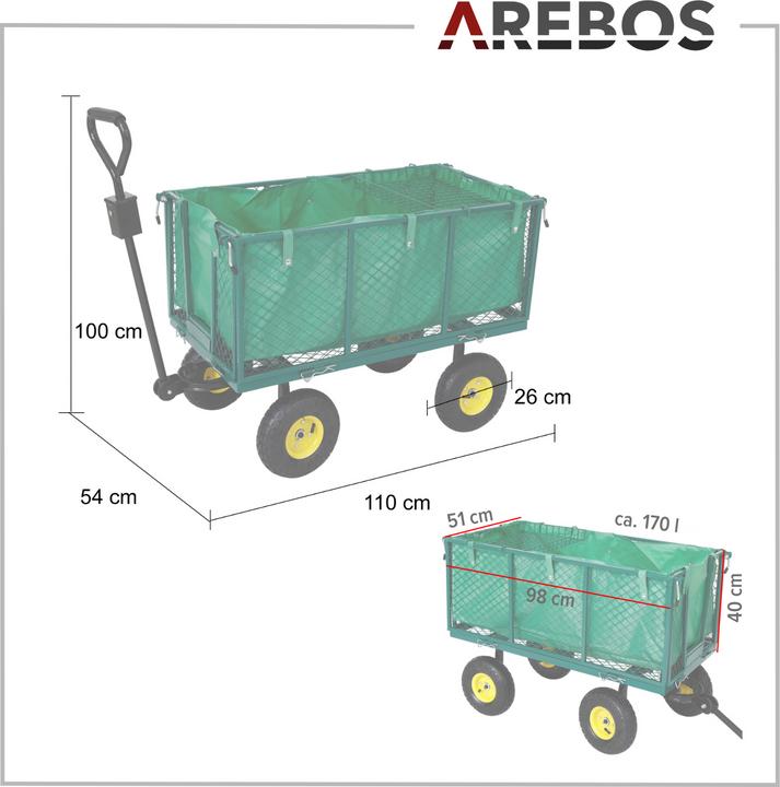 Immagine prodotto Arebos Carrello a mano