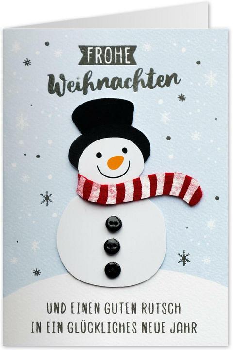 Image du produit Sheepworld Carte de Noël Bouton Bonhomme de neige 11 x 16 cm (1 pcs)