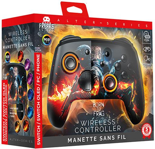 Image du produit Freaks and Geeks Manette Switch/PC Sans-fil RGB - Born to Frag