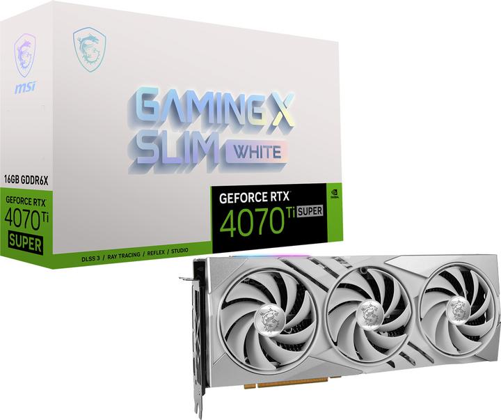 Actual product image MSI GeForce RTX 4070 Ti SUPER GAMING X SLIM White (16 GB)