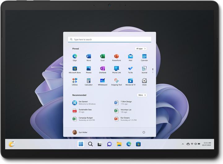 Actual product image Microsoft Surface Pro 9 (13", Intel Core i5-1235U, 8 GB, 256 GB, Without keyboard layout)