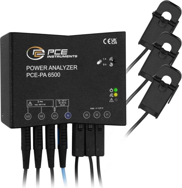 Immagine prodotto PCE Instruments Netz-Analysegerät 3phasig, 1phasig mit Loggerfunktion, inkl. S