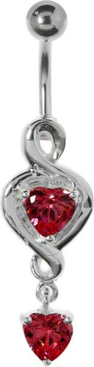 Produktbild Bijouteria Bauchpiercing (Chirurgenstahl 316L, Kristall, Silber 925)