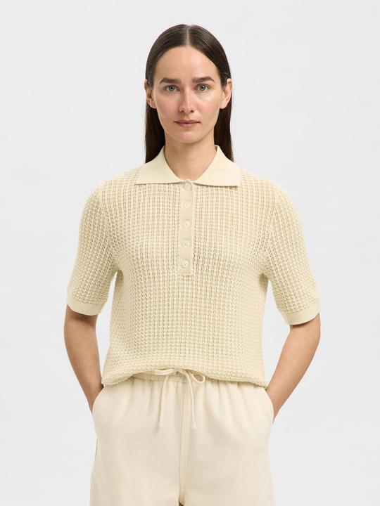 Produktbild Selected Femme Baumwoll Polohemd aus Strick (M)