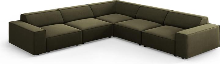 Actual product image Micadoni Velvet Symmetrical Corner Sofa, "Jodie", 6 Seats, 287x287x70Made in Europe (Corner sofa)