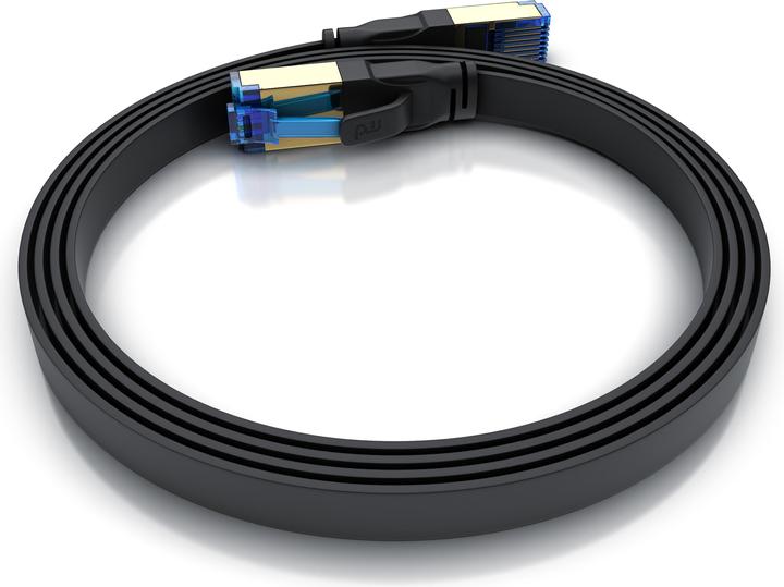 Actual product image Primewire CAT 8.1 network cable flat - LAN patch cable data cable - flat ribbon cable installation cable - (U/FTP, CAT8.1, 1 m)