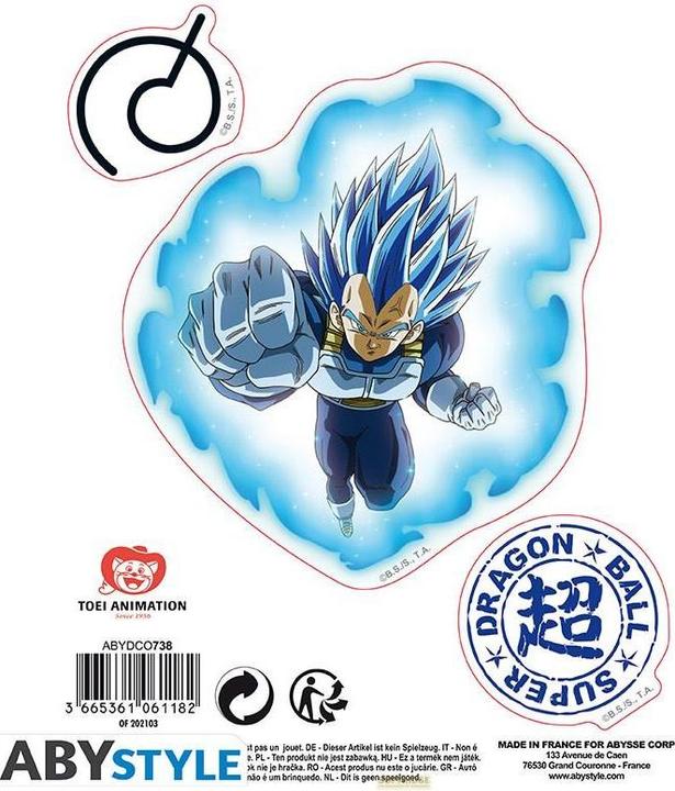 Immagine prodotto ABYstyle DRAGON BALL SUPER - Adesivi - 16x11cm 2 fogli - Goku Vegeta X5