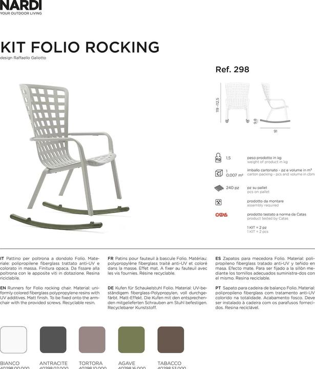 Image du produit Nardi Kit Folio Rocking