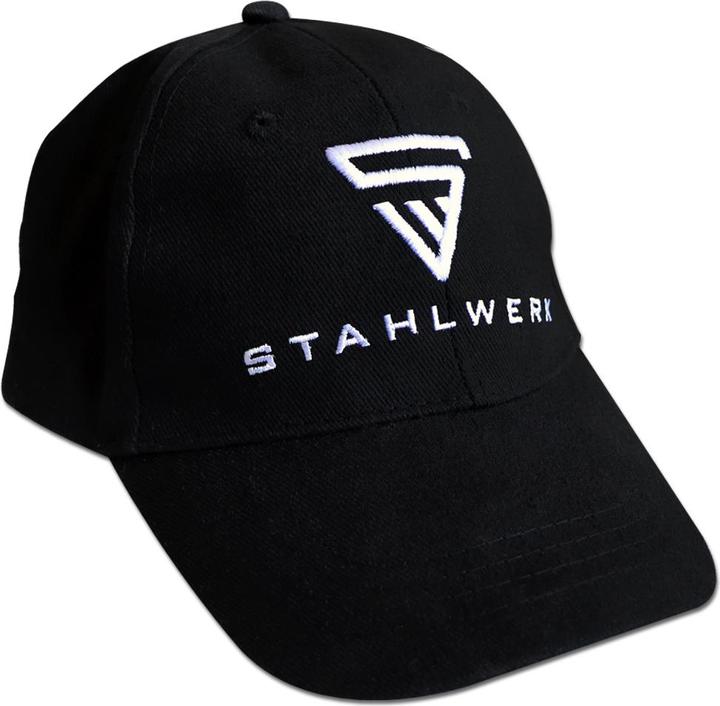 Stahlwerk Kappe Baseball Cap Merchandise Fanartikel schwarz mit weissem Stick (One Size)