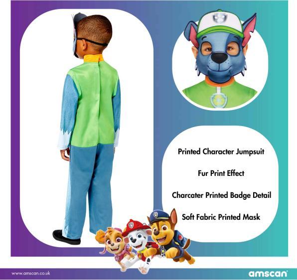 Produktbild Amscan Paw Patrol Kinderkostüm Rocky 4-6 Jahre (4, 5, 6)