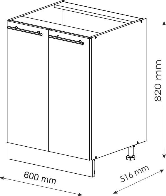Actual product image Vicco Küchenunterschrank Fame-Line (60 x 51.5 x 81.5 cm)