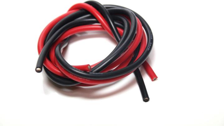 Actual product image EP Silicone cable 0.75mm², red/black 1m each