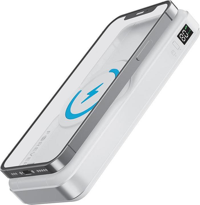 Immagine prodotto Forever power bank wireless MATB-300 10000 mAh 3in1 bianco (10000 mAh, 15 W)