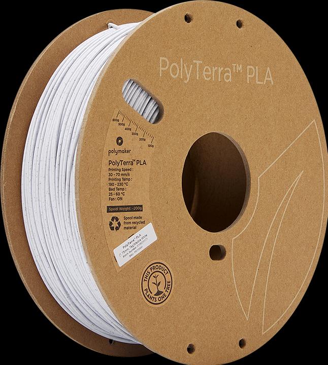 Produktbild Polymaker PolyTerra (PLA, 1.75 mm, 1000 g, Weiss)