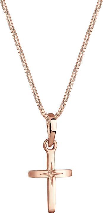 Immagine prodotto Elli Collana Croce Stella Incisione Argento 925 Comunione (Argento 925, 45 cm)