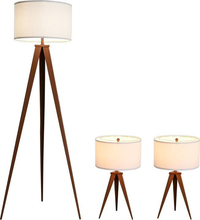 Immagine prodotto Esprit Floor Lamp Home Brown Wood Metal Aluminium 40 x 40 x 153 cm (3 Pieces)