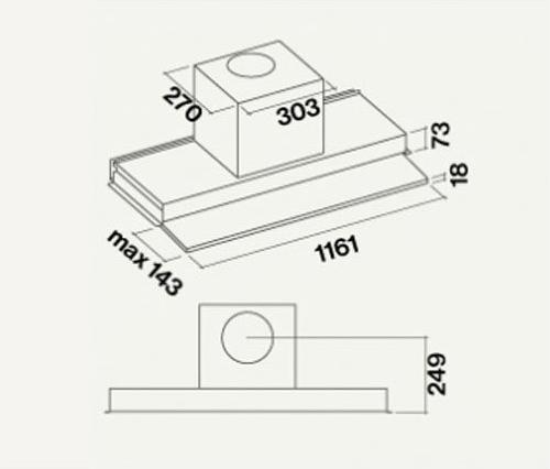 Actual product image Fors MOVE 120 W (Substructure hood)