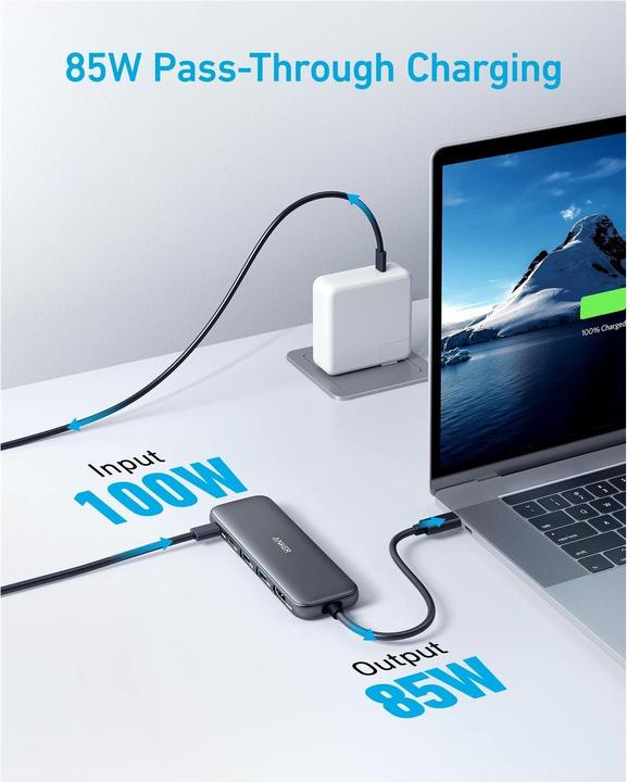 Immagine prodotto Anker Hub USB-C (5-in-1) 1 x 4K HDMI 2 x USB-A 1 x USB-C 1 x USB-C PD 100W (USB-C, 5 Porti)
