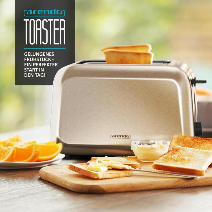 Produktbild Arendo 2 Scheiben Toaster in Edelstahl (EU-Stecker)