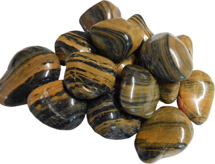 Produktbild Aquagart 140kg Polierter Kiesel Glanzkies Flusskiesel Kieselsteine Gartenkies Zierkies # (30 x 30 x 20 cm)